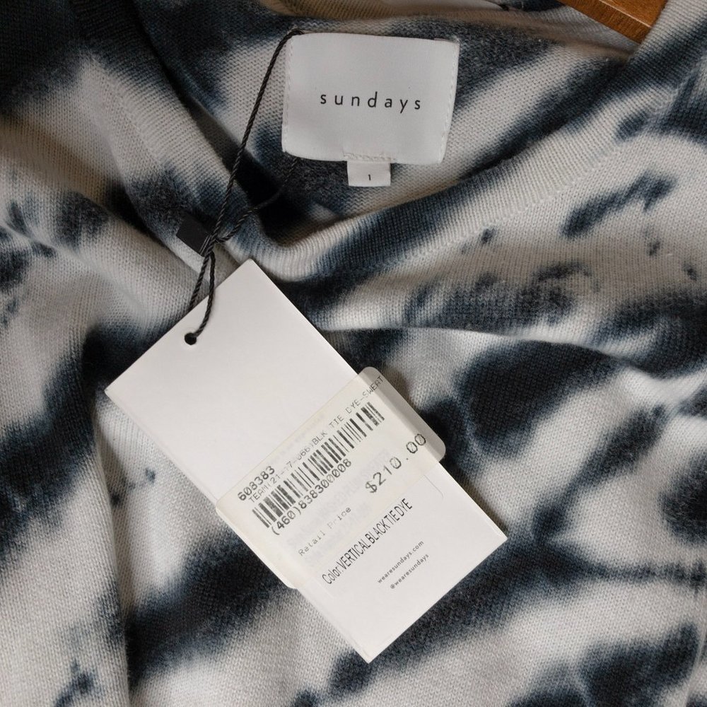Sunday Brand, Tie Dye, Navy and White Sweater - Picture 3 of 3